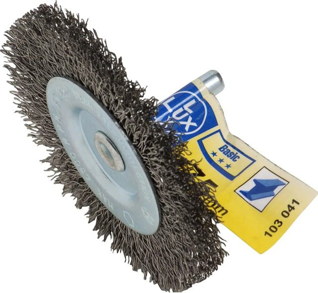 LUX-TOOLS Scheibenbürste Grob für Winkelschleifer, Durchmesser: 7,5 cm, Grau - Bild 1