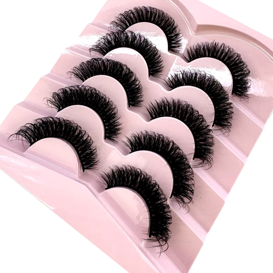 AMSDCN Künstliche Wimpern, Black, Natürlich, 5 Paar - Bild 5