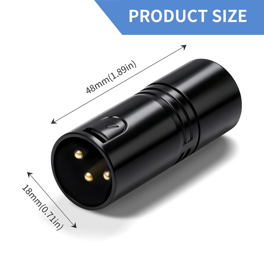 APWIKOGER 120 Ohm 3-Pin XLR/DMX Terminator Audio-Konverter-Adapter in Schwarz für Beleuchtungs- und Audiosysteme - Bild 4