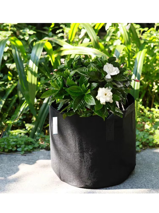 FLOWERS SPRAL Pflanzbeutel aus Filz für Garten und Gemüse, Schwarz - Bild 6