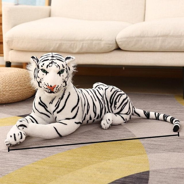 Wucifang Bags Kawaii Tiger Plüschtier Kissen, weiß, 65-75cm - Bild 1
