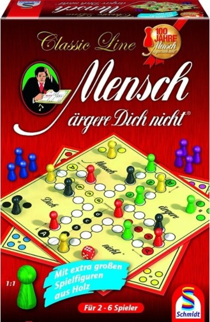 Schmidt Spiele Classic Line Mensch ärgere dich nicht Brettspiel aus Holz - Bild 3