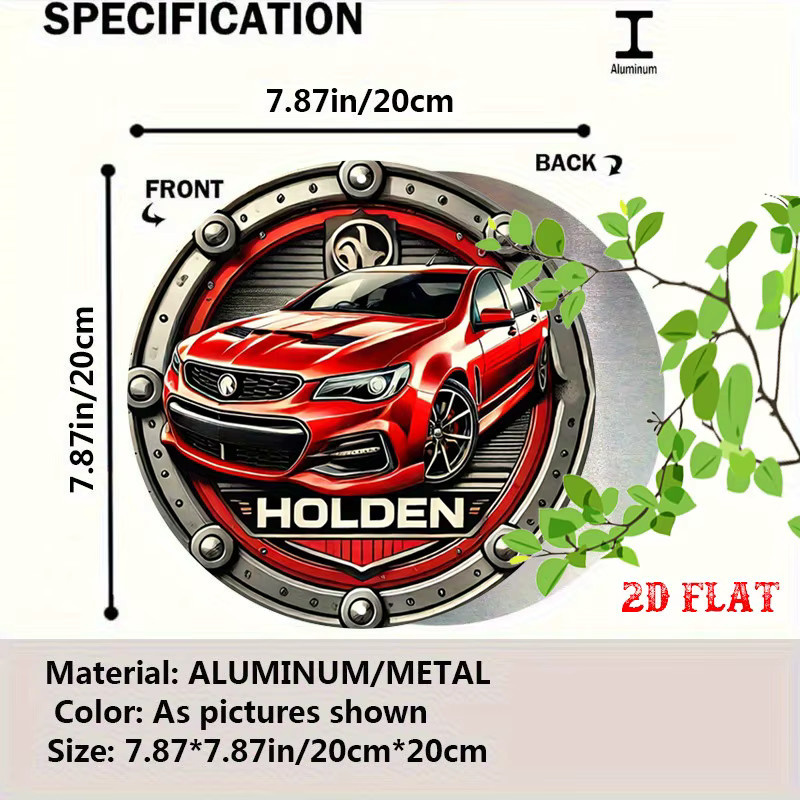 Potdemiel Retro Metallschild Rund Rot mit Lochung für Wanddeko aus Aluminium - Bild 2