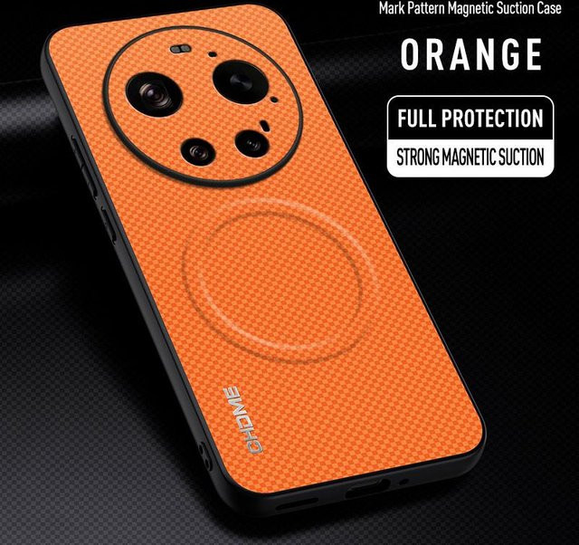 Magnetische Silikon Handyhülle für Xiaomi 17 Ultra 5G, stoßfestes Case in Schwarz, Blau, Braun, Rot oder Orange - Bild 1