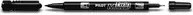 Pilot Permanent Marker Twin Marker mit zwei Strichstärken, Schwarz - Bild 2