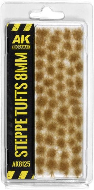 AK Interactive Steppe Tufts 8mm, Natur, Braun, Filz - Bild 1
