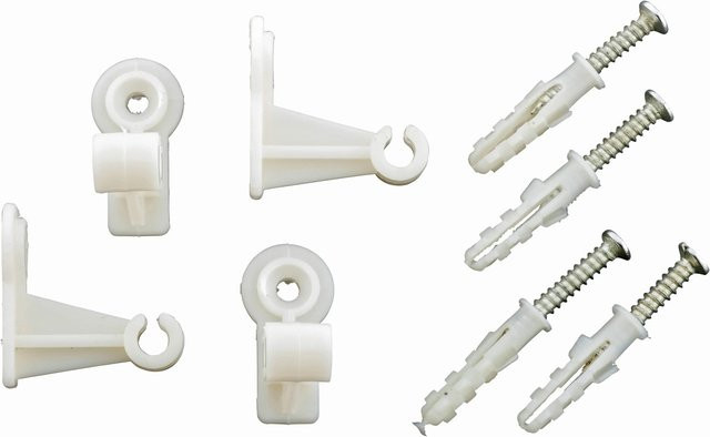 4er-Set Spalierhalter in Weiß zur Wandmontage - Bild 1