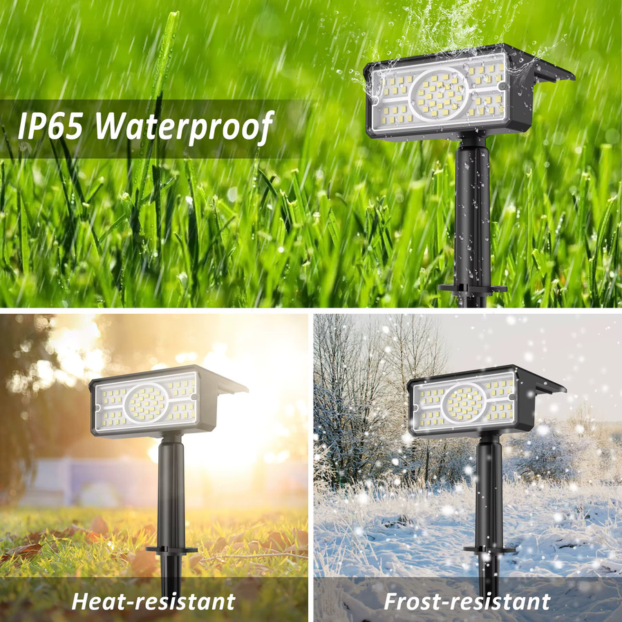 T-SUNRISE Solar LED Wandstrahler IP65 Wasserdicht für Garten und Terrasse, Farbe: Schwarz, RGB Multicolour (Blau, Grün, Weiß) - Bild 5