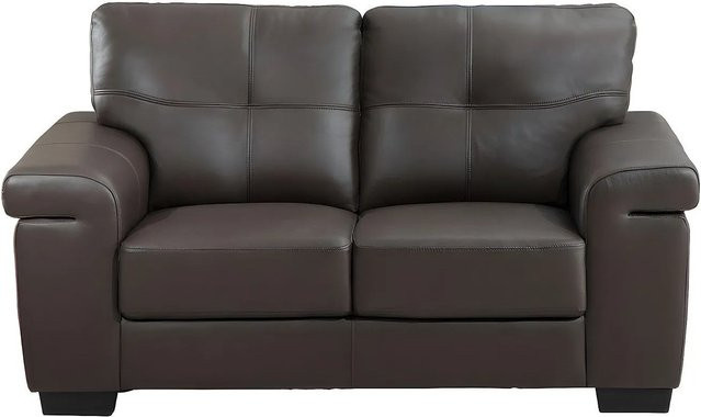 Vente-unique Sofa Hazel Schokobraun mit Rindsleder und Kunstleder, Breite: 161 cm - Bild 1