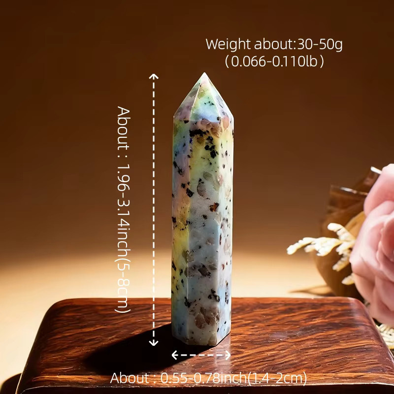 RYCRYSTAL Tianshan Blaue Kristallpyramide aus Energiequarz, Dekoration aus Naturstein in Blau und Multicolour - Bild 3