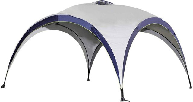 Outsunny Pavillon mit geschwungenem Metalgestell und Polyesterdach in Beige, Weiß, Blau oder Grau, B/T/H: 400 x 400 x 250 cm - Bild 1