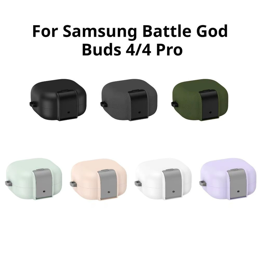 Samsung Schlosshalterung für Galaxy Buds 4 Schutzhülle mit Anti-Drop-Riemen in Schwarz - Bild 3