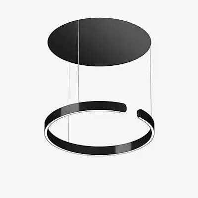Occhio Mito Sospeso 60 Variabel Up Pendelleuchte LED in Black Phantom mit schwarzem Baldachin matt, CCT-Steuerung, 2.200-3.500 K x-tra warm - Bild 1