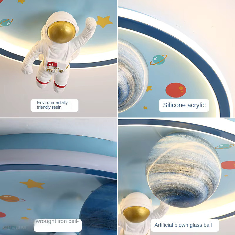 LZPZ RUI LED Deckenlampe Astronaut Blau Rund für Kinderzimmer im Nordic Design - Bild 3