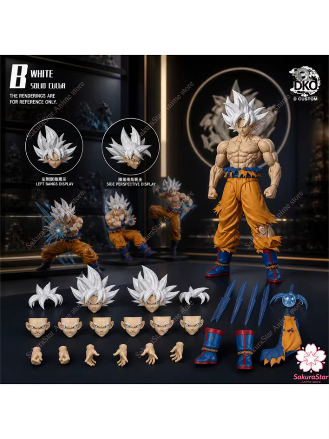 RE&DKO Studio + D Dragon Ball Z Son Goku Ultra Instinct Illusion Perceiver Super Saiyan Actionfigur, Einzelfigur - Bild 6