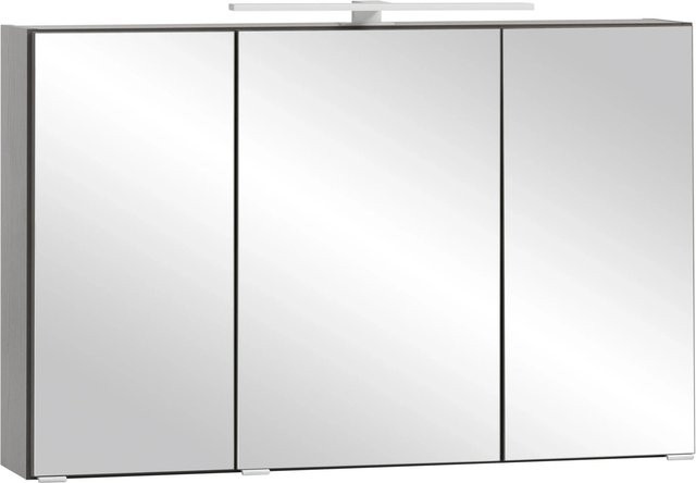 Held Möbel 3D-Spiegelschrank Trient in Graphitgrau, Breite: 100 cm, Höhe: 64 cm, Tiefe: 20 cm - Bild 1