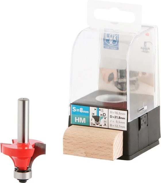 LUX-TOOLS HM-Abrundfräser mit Carbide-Spitze in Rot, Durchmesser: 31,8 mm - Bild 1