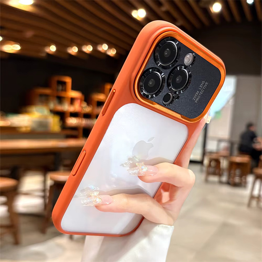 Xeber Magnetische Schutzhülle aus Metall und TPU für iPhone 17, 16, 15, 14 Pro Max Plus, Transparent/Blau, Durchscheinendes Acryl und Stoßfester Schutz - Bild 2