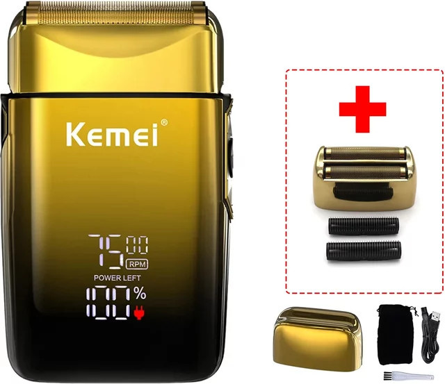 Kemei KM-TX10 Elektrorasierer für Herren, Gold - Bild 1