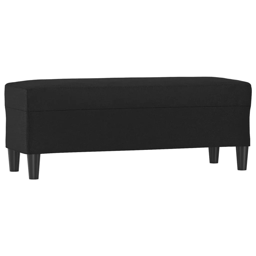 vidaXL Sitzbank aus Kunstleder in Schwarz, B/T/H: 100 x 35 x 41 cm - Bild 2