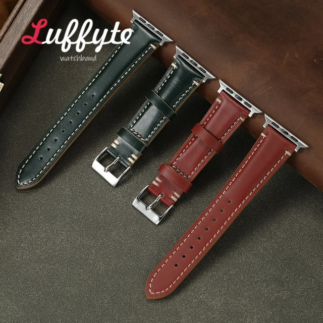 luffyte Uhrenarmband Leder, Schwarz, Herren - Bild 1