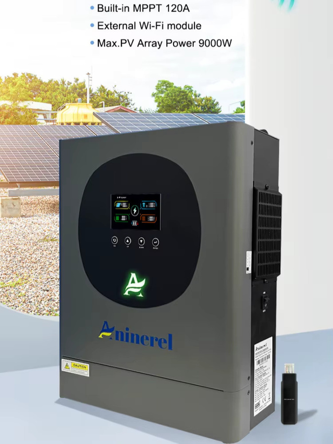 Aninerel Hybrid-Solarwechselrichter mit MPPT-Solarladeregler und WLAN, Reiner Sinuswellen-Wechselrichter für Haushalte - Bild 6