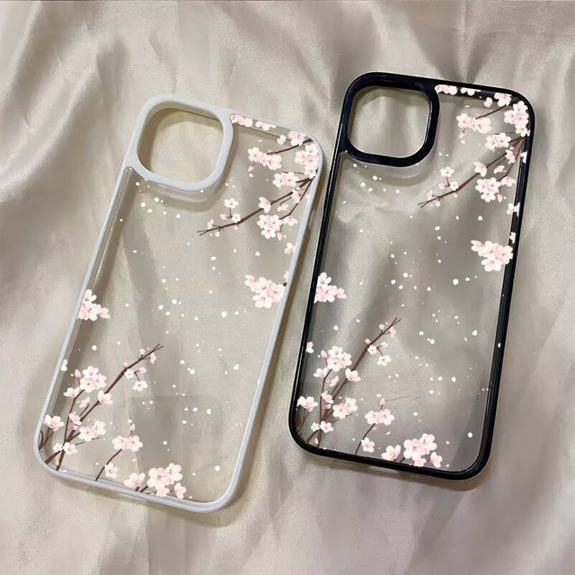 Stoßfeste Handyhülle mit Kirschblüten-Design für Apple iPhone Modelle - Bild 1