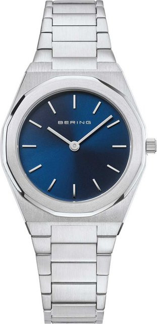 Bering Damenuhr, Quarz, Edelstahl, Blau, 32 mm, Eckig - Bild 1
