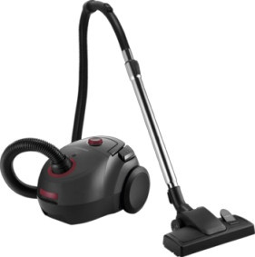 Grundig VCC 3850 A Bodenstaubsauger in Schwarz und Rot mit 2,1 l Behältervolumen und 800 W Leistung - Bild 1