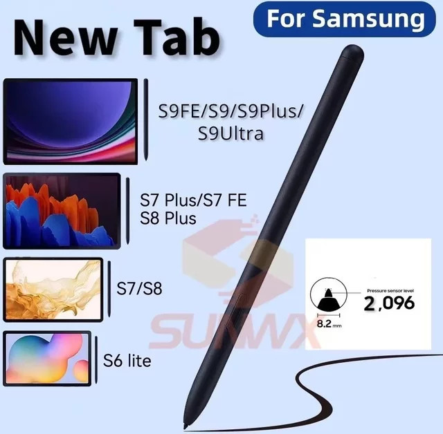 Samsung S Pen Stylus Touch Pencil für Galaxy Tab S9, S8, S7, S6 Lite und FE in Schwarz ohne Bluetooth - Bild 1