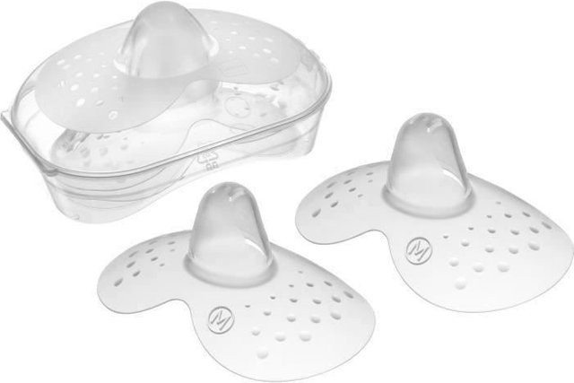 MAM Brusthütchen Größe M aus Silikon in Weiß und Transparent inklusive Sterilisationsbox - Bild 1