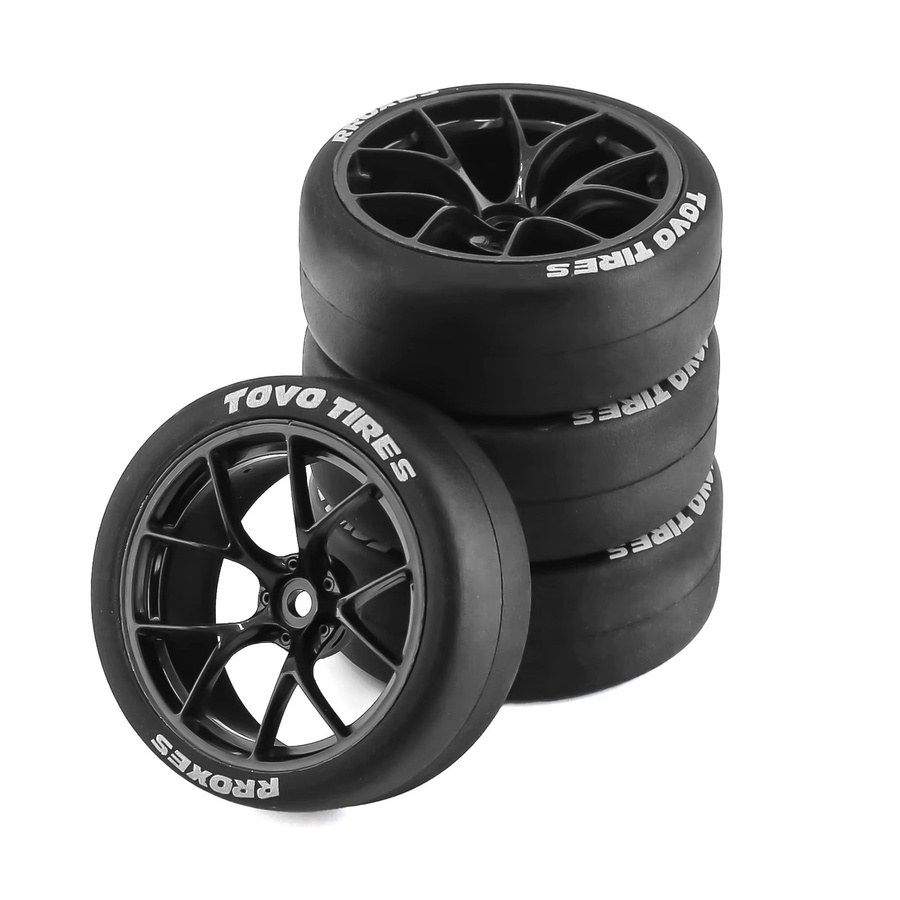 RS RC Drift-Reifen und Kunststoffräder Felgen, 4-teiliges Set, 12 mm Sechskant - Bild 4
