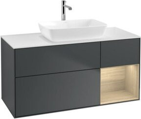 V&B Waschtischunterschrank Finion in Mattblau lackiert, Breite: 120 cm, Tiefe: 50,1 cm, Höhe: 50,1 cm - Bild 1