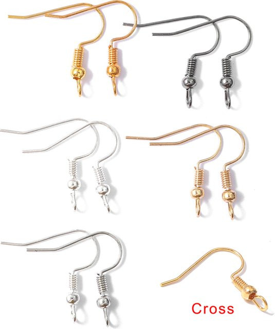 Beadia Ohrring Haken, Eisen, Gold Farbe, 20*22mm, Unisex - Bild 1
