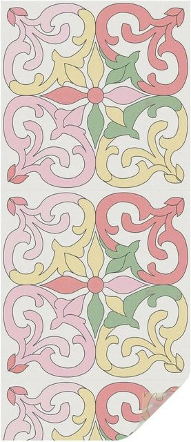 Tulup Fensterfolie Blumenschmuck Milchglasfolie mit floralem Design in Rot und Mehrfarbig, Breite: 50 cm, Höhe: 116 cm - Bild 1
