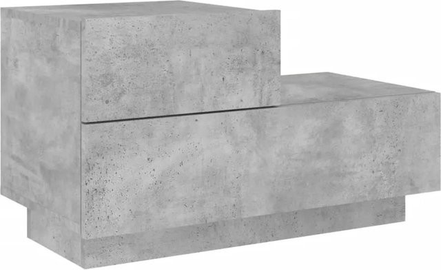 vidaXL Nachttisch mit integrierter LED-Beleuchtung in Betongrau, B/T/H: 70 x 36 x 40,5 cm - Bild 1