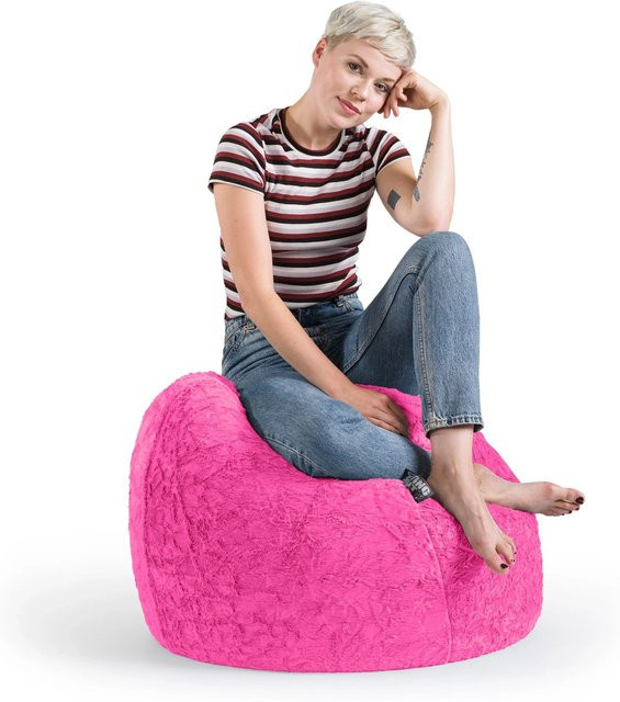 Sitting Point Sitzsack Fluffy XL in Pink und Lila, B/H: 70 x 110 cm - Bild 1