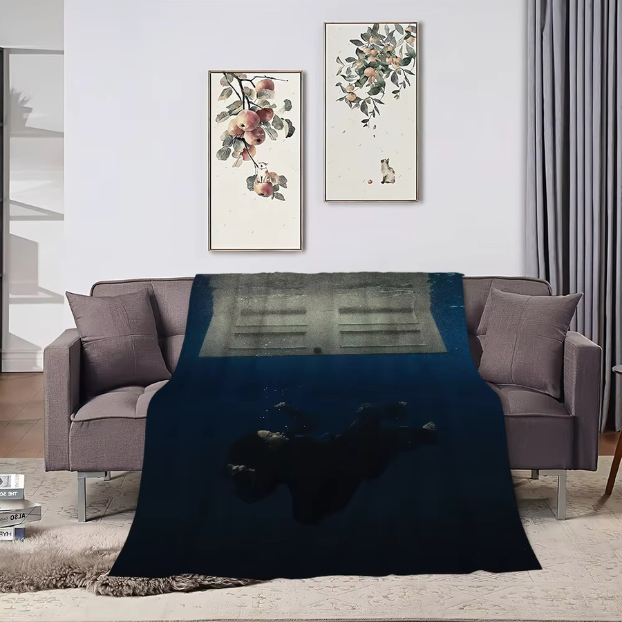 Singer B-Billies E-Eili Plüschdecke Blau, weiche und warme Kuscheldecke aus Polyester für Erwachsene - Bild 3