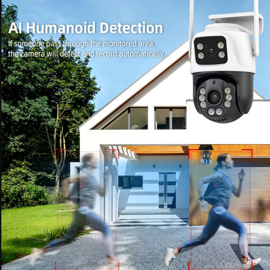 Overscam 4K 8MP Dual-Objektiv PTZ Wireless IP-Kamera für den Außenbereich in Weiß mit Bewegungserkennung und Onvif XMEye ICSee Unterstützung - Bild 3