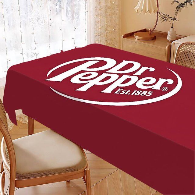 D-Dr Pepper Tischdecke wasserdicht und ölbeständig für rechteckige Tische - Bild 1