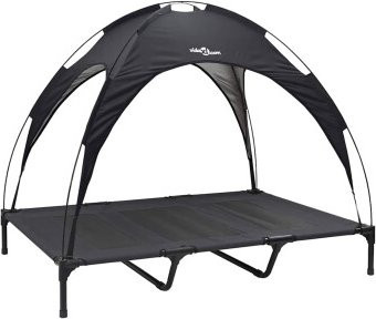 vidaXL Hundebett Schwarz aus Metall, rechteckig, B/T/H: 122 x 93 x 106,5 cm - Bild 1