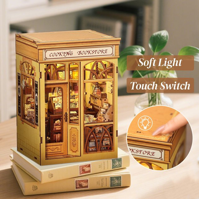 CUTEBEE DIY Book Nook Kit, Miniatur-Buchhandlung-Puppenhaus, Holz, ab 14 Jahren - Bild 1