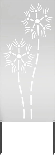 vidaXL Garten Sichtschutz-Paravent aus verzinktem Stahl in Silber, B/H: 50 x 140 cm - Bild 1