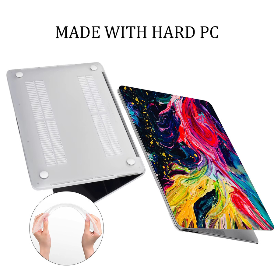 Stoßfeste Hartschalen-Laptop-Hülle mit Ölgemälde-Design für Apple MacBook Air 13,3 Zoll und MacBook Pro 13,3 Zoll, Multicolor - Bild 4