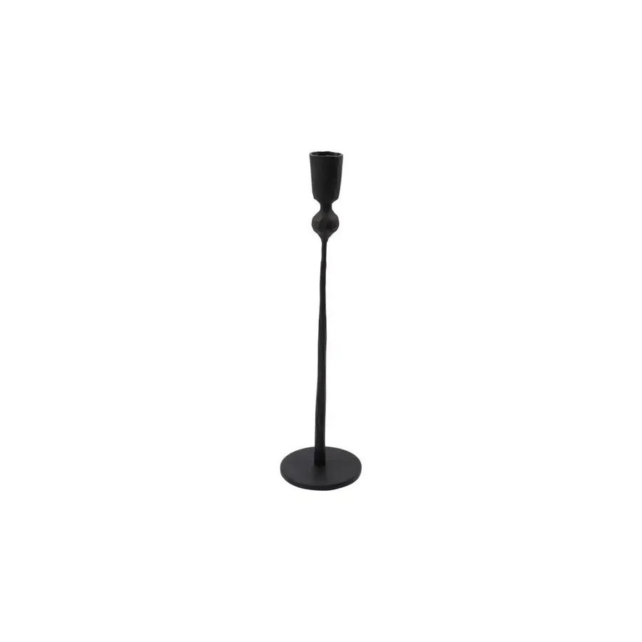 House Doctor Kerzenhalter Trivo aus Eisen in Schwarz im industriellen Design, Höhe: 29 cm - Bild 1