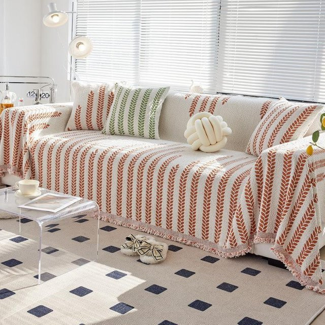 Super Six Sofabezug aus verdicktem Jacquard-Plüschstoff, moderner und kratzfester Doppelseiten-Sofabezug, Breite: 180 cm, Tiefe: 130 cm - Bild 1