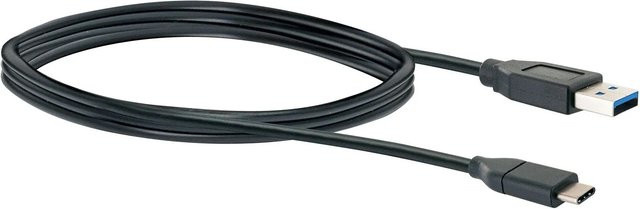 Schwaiger USB 3.1 Adapterkabel von USB-C auf USB-A in Schwarz - Bild 2