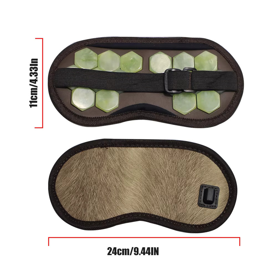 VamsLuna Elektrische Jade Augenmaske mit Turmalin-Heizung, Unisex - Bild 2
