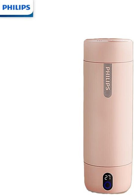 Philips Tragbarer Elektrischer Wasserkocher und Thermosbecher AWP2792 aus Edelstahl in Beige mit Warmhaltefunktion - Bild 1