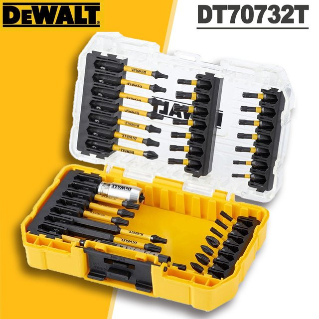DeWalt 29-teiliges Schraubendreher-Bit-Set mit robustem Koffer, Schwarz/Gelb DT70734T-QZ - Bild 1